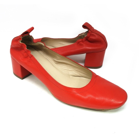 Everlane Shoes - Everlane red leather Day heel, round toe, sz 8.5
